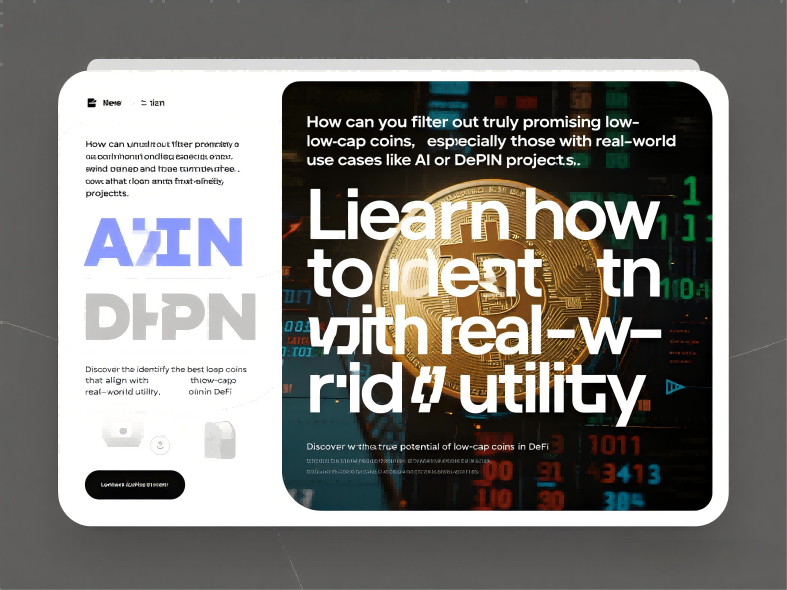 How can you filter out truly promising low-cap coins, especially those with real-world use cases like AI or DePIN projects?