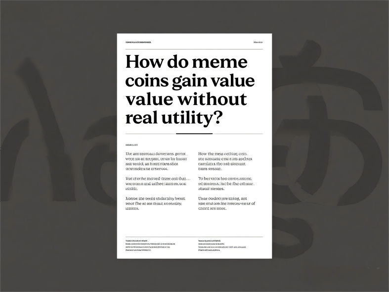 How do meme coins gain value without real utility?