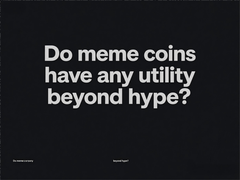 Do Meme Coins Have Any Utility Beyond Hype?
